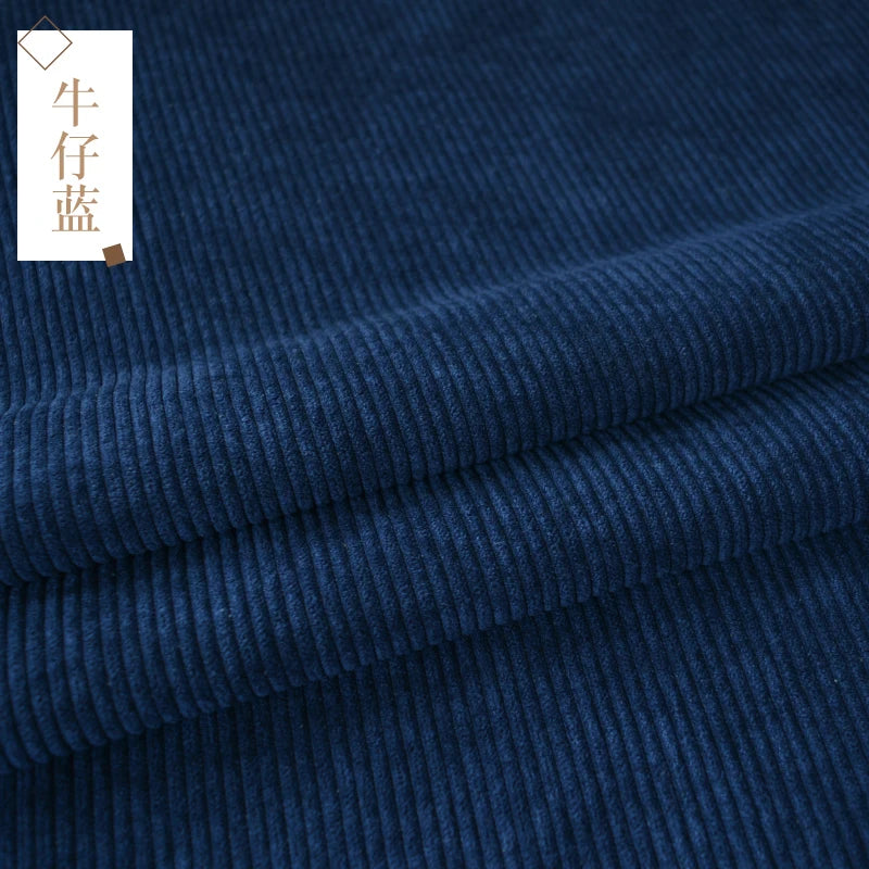 Retro Style Bag Corduroy Fabric Plain Per Meter for Pants Skirts Coats Sewing Soft Children Cloth Breathable Black Pink Wearable - Sun Studio