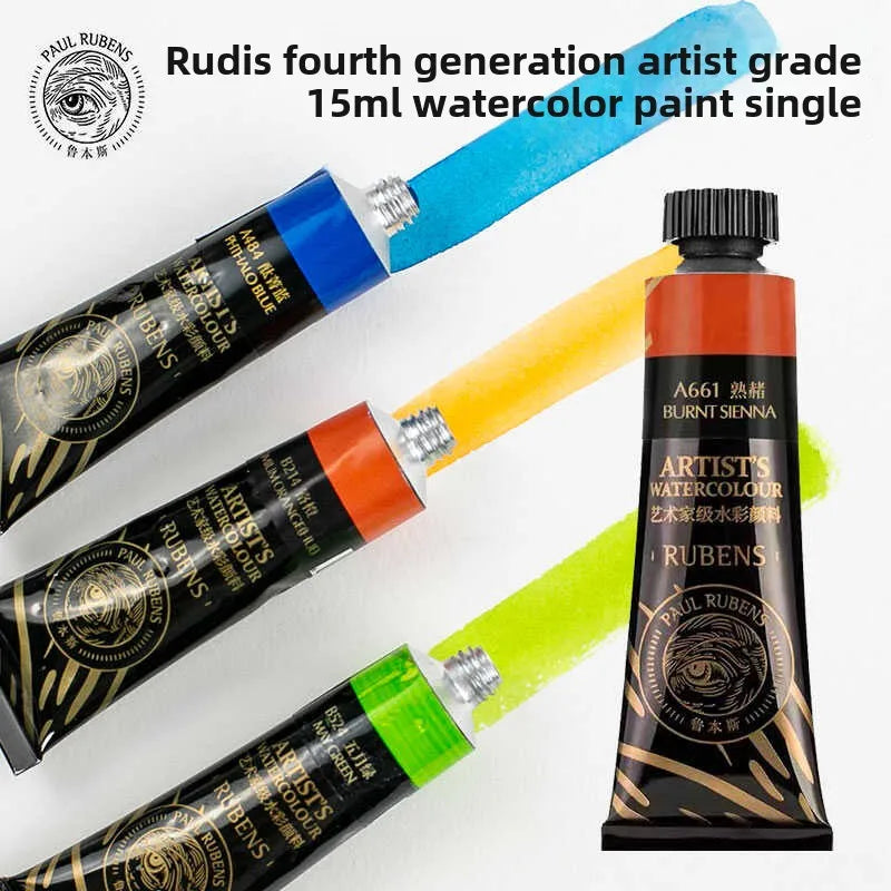 New Rubens Artist Watercolor Paint Master Tube 5ml 12/24/36/48 Color Set Professional Acuarela  pigment 2025 Art Supplies - Sun Studio