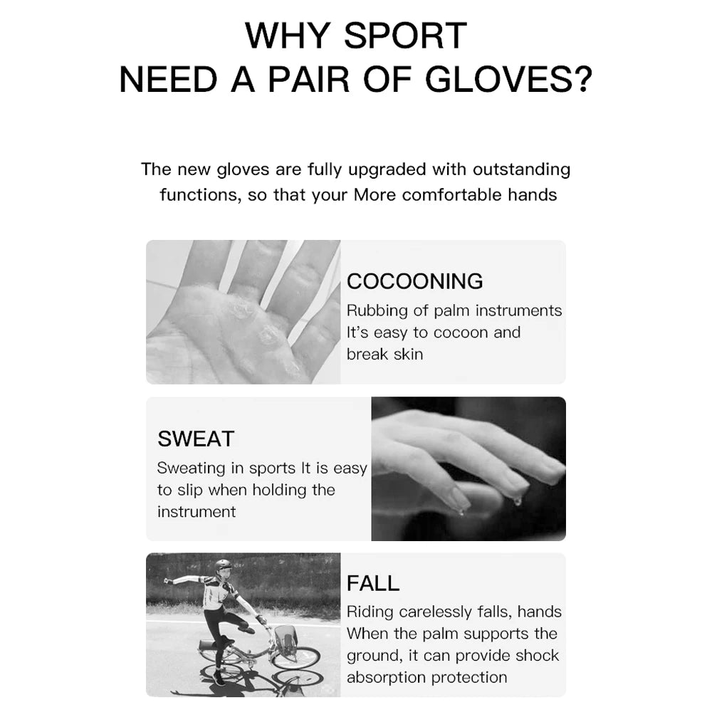 Gym Gloves for Men Women Fitness Weight Lifting Wristband Gloves Body Building Training Sports Exercise Cycling Glove Shockproof - Sun Studio