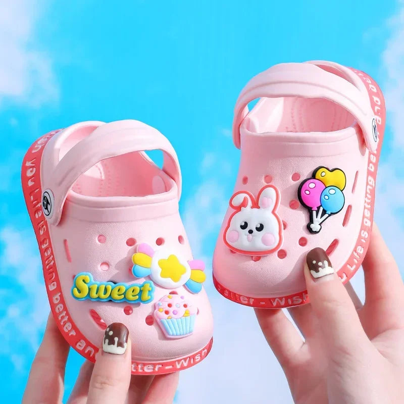 Summer Kids ShoesSandals Hole Children's Shoes Slippers Soft Anti-Skid Cartoon Design Hole Baby Shoes Sandy Beach For Boys Girls - Sun Studio