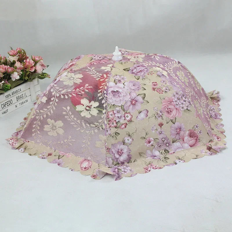 Foldable Kitchen Table Lace Dustproof Mesh Food Cover Umbrella Shape Fly Proof Stainproof Home Kitchen Tools Cooking Accessories - Sun Studio