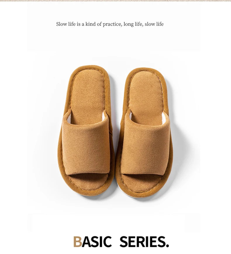 New Men'S Indoor Open Toe  Slippers high quality soft comfortable Home Shoes Indoor Anti-Skid Slippers bedroom No noise - Sun Studio