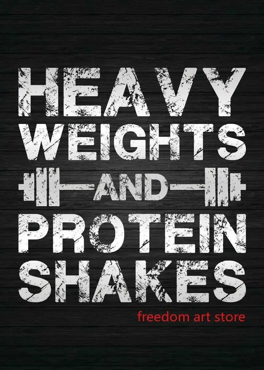 Gym Motivation Muscle Man Bodybuilding Fitness Strength Barbell Art Poster Canvas Painting Wall Print Picture for Home Gym Decor - Sun Studio