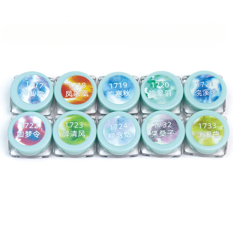 10/12 Color Layered Color 2/3mL Wet Separate Watercolor Pigment Artist Level Art Transparent Painting/Chinese Painting Creation - Sun Studio