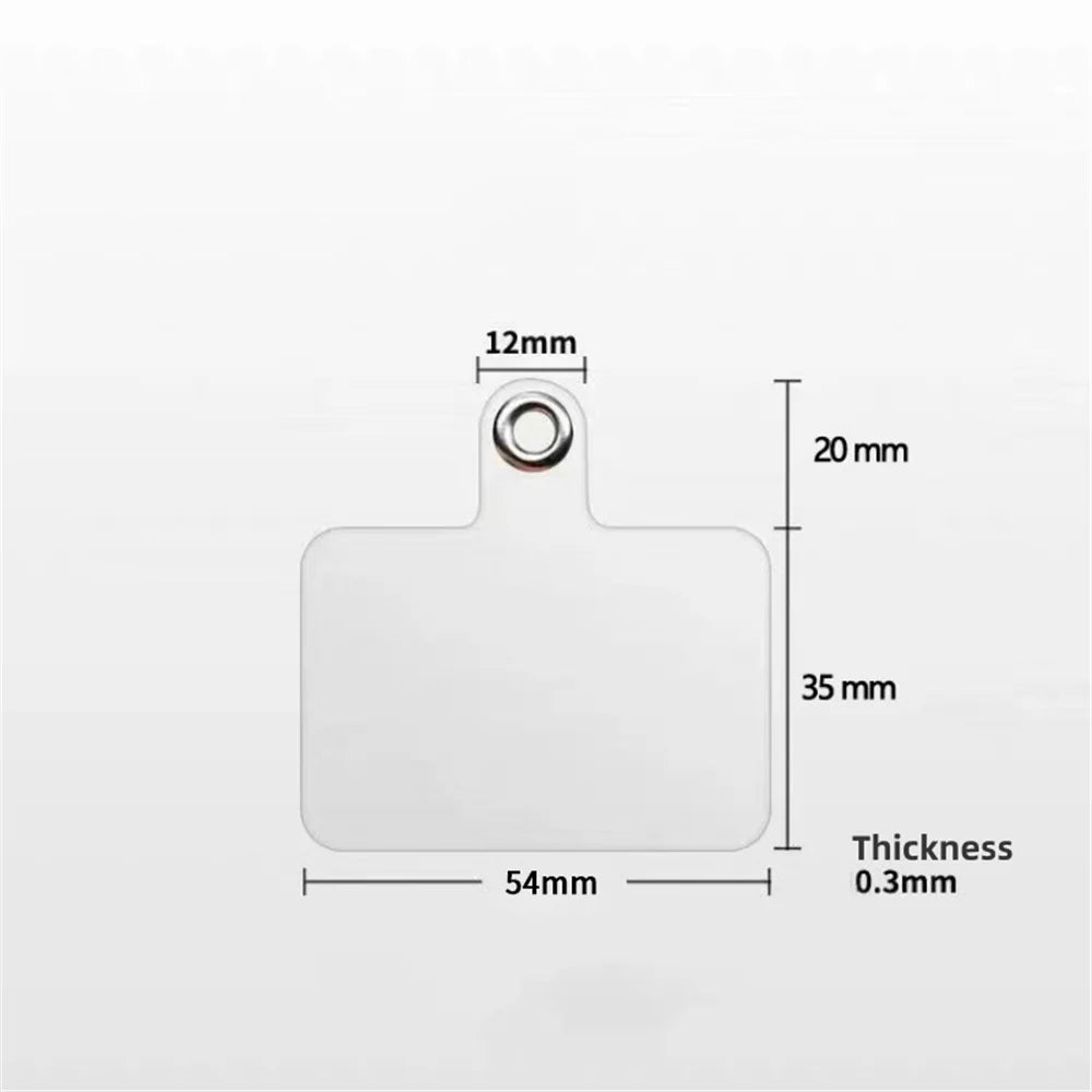 1/3/5/10Pcs Mobile Phone Anti-lost Lanyard Card Gasket Universal Transparent Clip Detachable Phone Hanging Cord Strap Tether Pad - Sun Studio