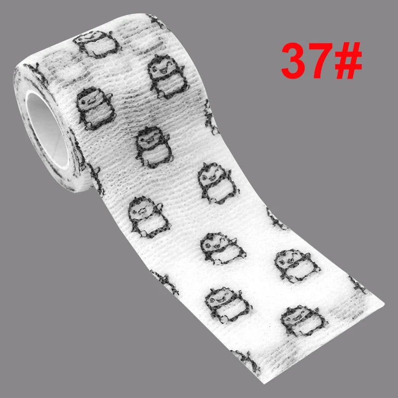 Animal Pattern Printed Self Adhesive Elastic Bandage 4.5m Sports Wrap Tape for Finger Joint Knee First Aid Kit Pet Tape - Sun Studio