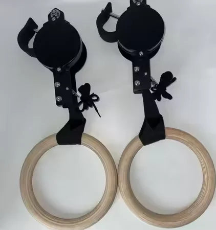 Birch Fitness Rings High Load-Bearing Adjustable Home Gymnastics Exercise Equipment Stamping Pull up Rings Wooden - Sun Studio