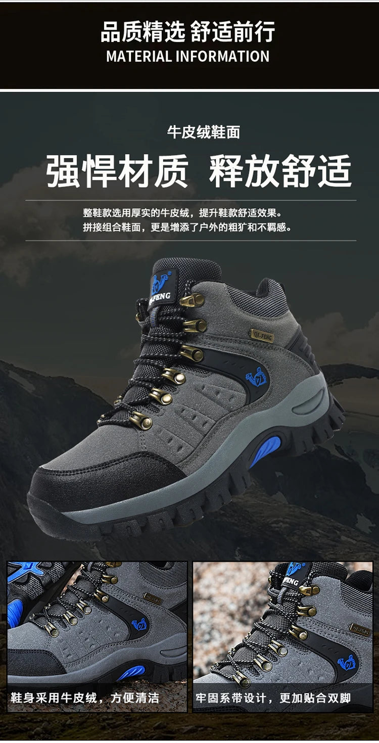 New Couples Outdoor Mountain Desert Climbing shoes Men Women Ankle Hiking Boots Fashion Classic Trekking Footwear - Sun Studio