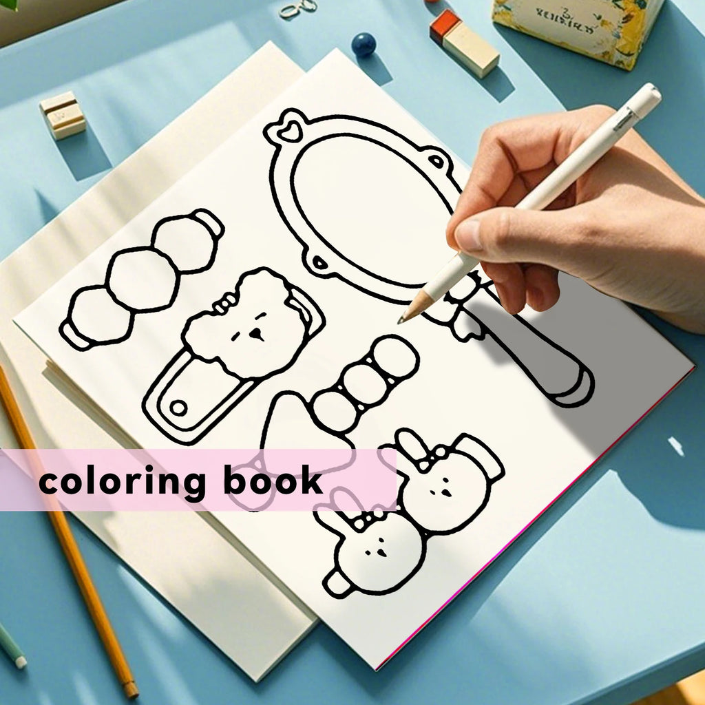 Beauty Stuff Coloring Book 24 Page Adult Picture Books Gift Birthday Party Relieve Stress Kill Time Graffiti Painting Drawing ﻿ - Sun Studio