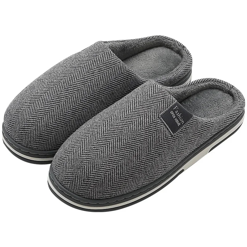 Große Größe 48 49 Männer warme Hausschuhe, Winter Freizeit Schuhe, weiche Slides, Paare, Fußboden-Hausschuhe, Innen-Schlafzimmer, rutschfeste flache Schuhe
