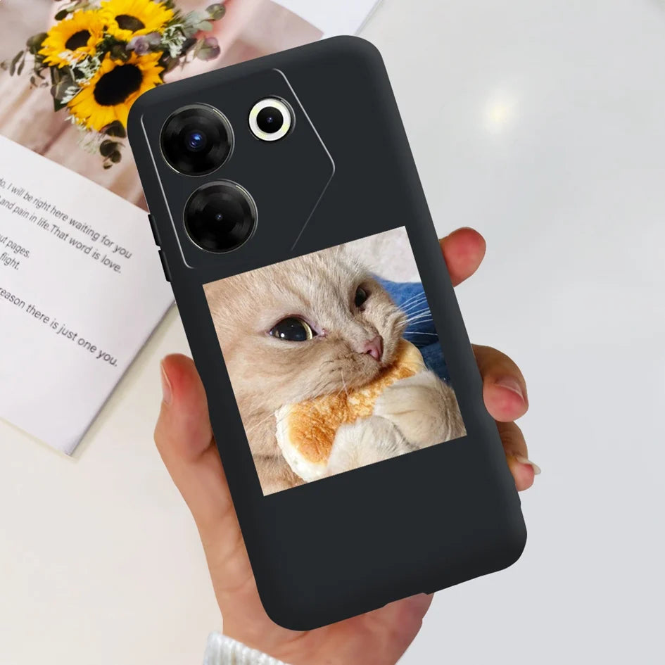 For Tecno Camon 20 Pro 5G Case 2023 Cute Love Heart Football Slim Cover Soft Silicone Funda For Tecno Camon20 Pro 5G CK8n Bumper