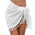 Women's Sarong Coverups Sexy Short Bathing Suit Chiffon Wrap Skirt Beach Swimsuit Cover Ups with Tassels Swimwear - Sun Studio