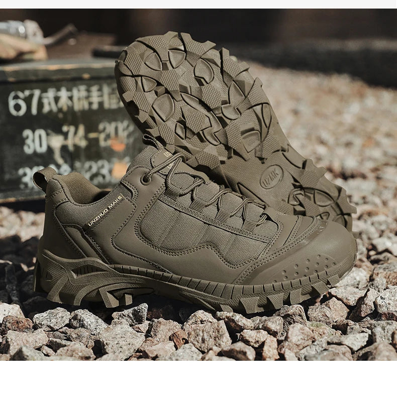 New Men Tactical Boot Desert Waterproof Hunting Work Army Boot Male Safety Ankle Lace Up Military Climbing Hiking Shoe Anti-Slip - Sun Studio