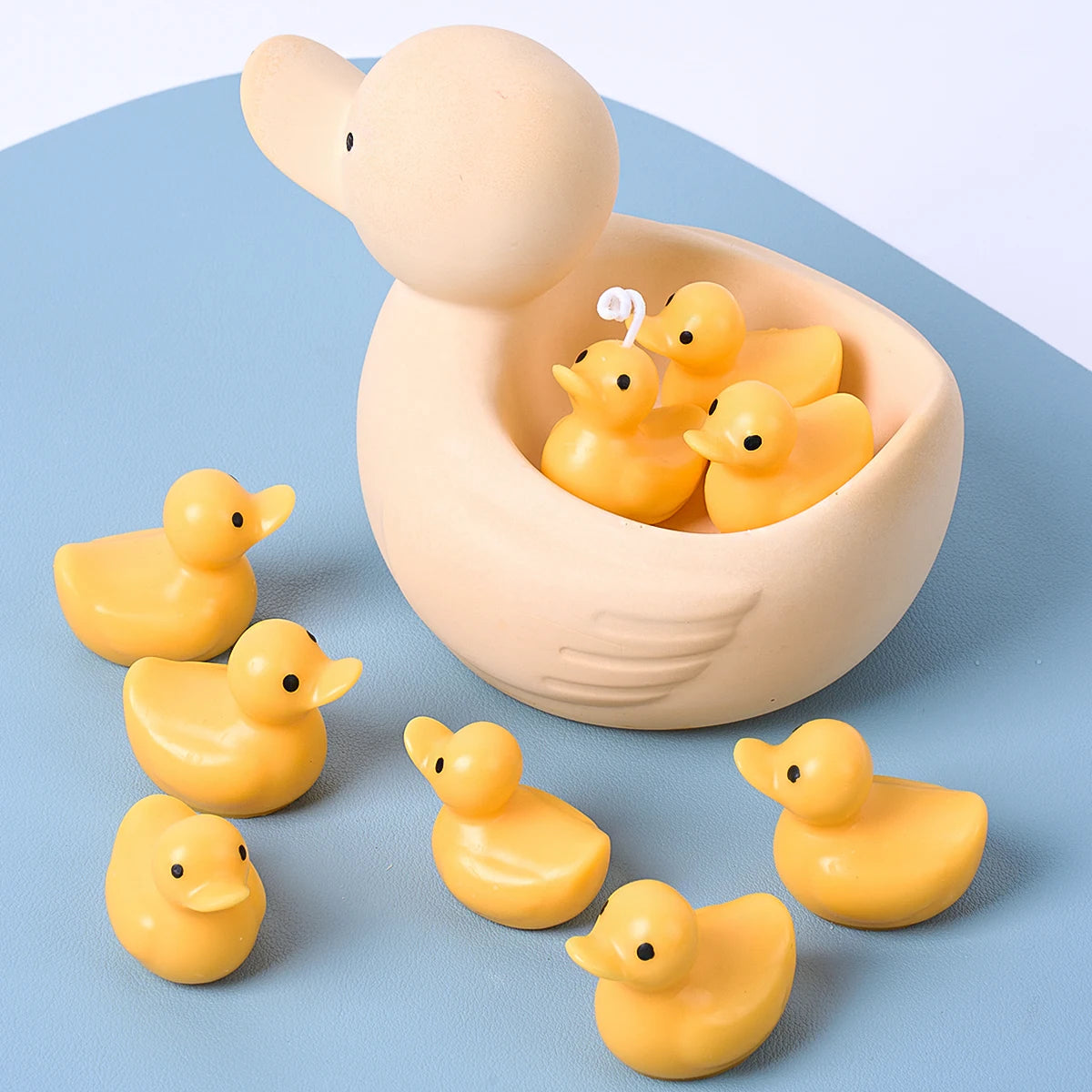 S/M/L Duck Silicone Mold DIY Handmade Cute Cartoon Duck Scented Candle Flowerpot Candle Jar Storage Box Plaster Mold Home Decor - Sun Studio
