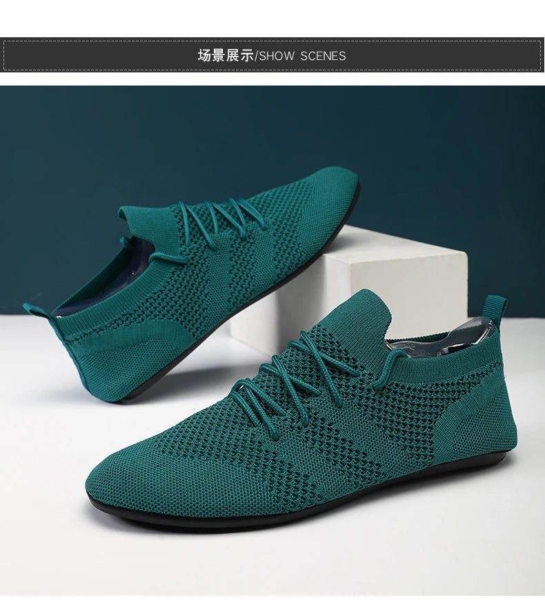 YRZL Mesh Loafers Men Driving Moccasins High Quality Flats Walking Shoes Breathable Non Slip Casual Loafers Summer Mens Shoes - Sun Studio
