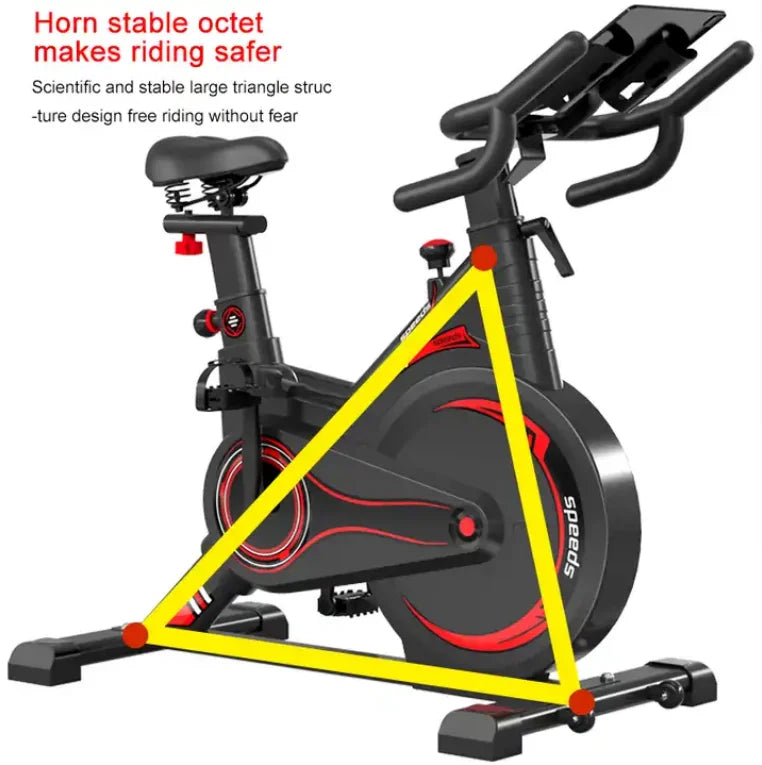Fitness Spinning Bicycle Magnetic Resistance Machines Gym Exercise Bike Indoor Cycling Stationary Bike Cardio - Sun Studio