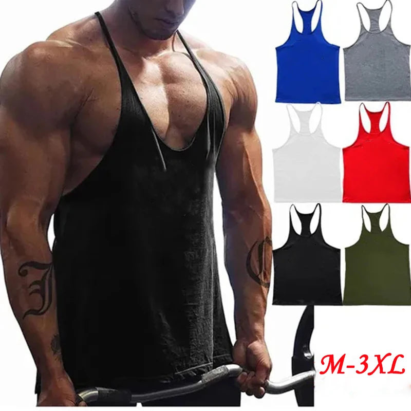 Men's Sports Gym Fitness Tank Top Y Back Fitness Lightweight Shoulder Strap Muscle Fit Tight Fitness Limit T-shirt - Sun Studio