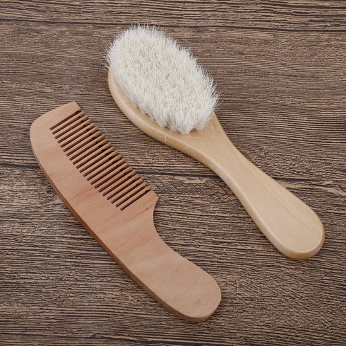 1/2/4pcs Baby Hair Brush And Comb Set for Newborn Wood Comb For Hair Massage Bath Shower Mini Baby Brush Kids Pocket HairBrush - Sun Studio