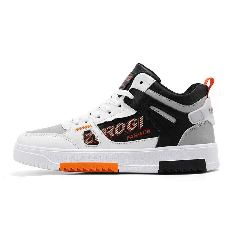 Herren Skateboard Schuhe Hohe Oberteile Studenten Freizeit Sportschuhe Atmungsaktive Rutschfeste Schuhe Modische Hohe Sneakers für Herren