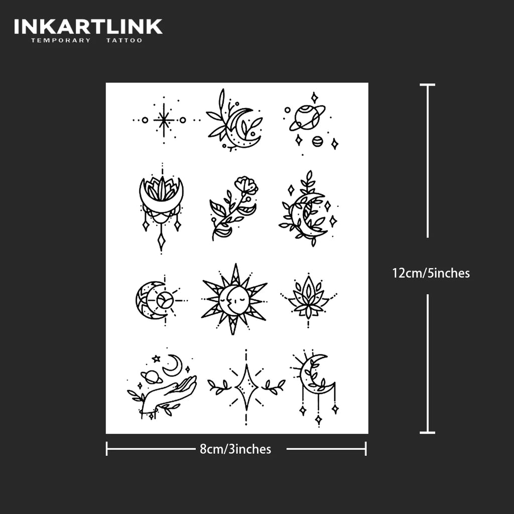 Henna Finger Tattoo (9) Temporary Tattoo,Lasts To 15 Days New Technology Magic Waterproof Semi Permanent Sticker. - Sun Studio
