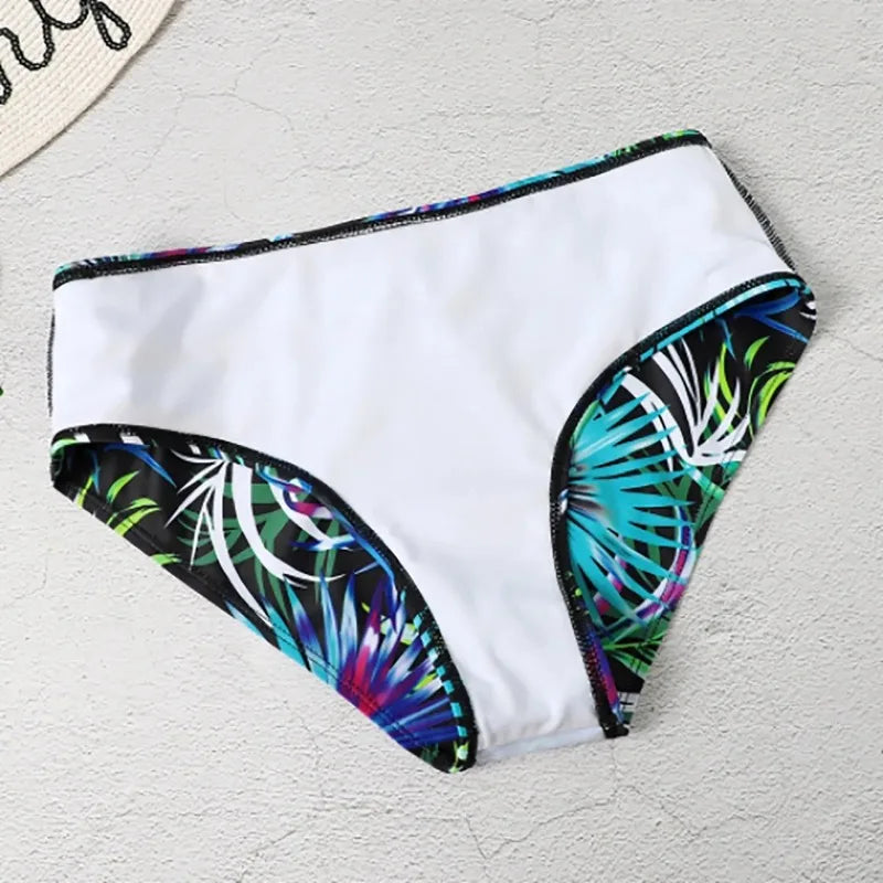 Women's Print 2 Piece Swimsuit Vintage Sexy High Waisted Bikini Split Beachwear Casual Holiday Pool Party Hot Springs Bikini Set - Sun Studio