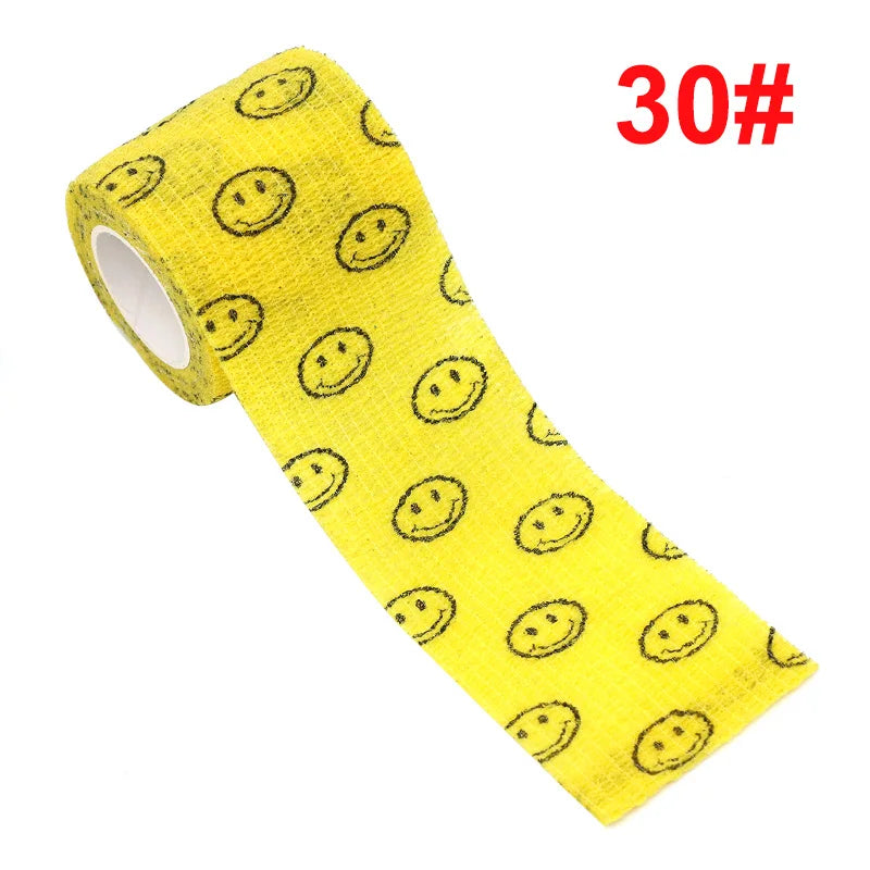 Animal Pattern Printed Self Adhesive Elastic Bandage 4.5m Sports Wrap Tape for Finger Joint Knee First Aid Kit Pet Tape - Sun Studio