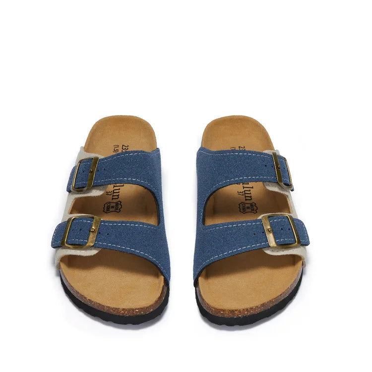 Sommer Kunstwildleder Leder Kork Hausschuhe Flip-Flops Frauen Männer Unisex Retro Tragen Müller Hausschuhe Mode Freizeit Strand Sandalen