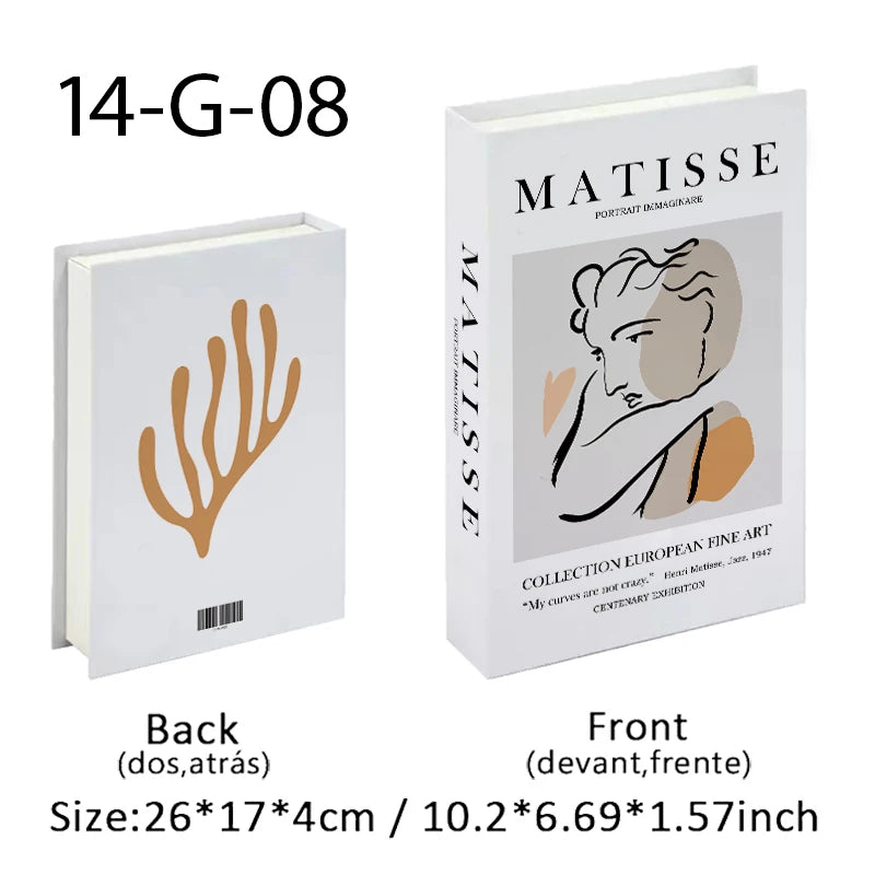 Matisse Fake Bücher zur Dekoration Aufbewahrungsbox Abstrakte Kaffeetisch Bücher Luxus Schlafzimmer Dekorative Bücher Bauhaus Boho Wohnkultur