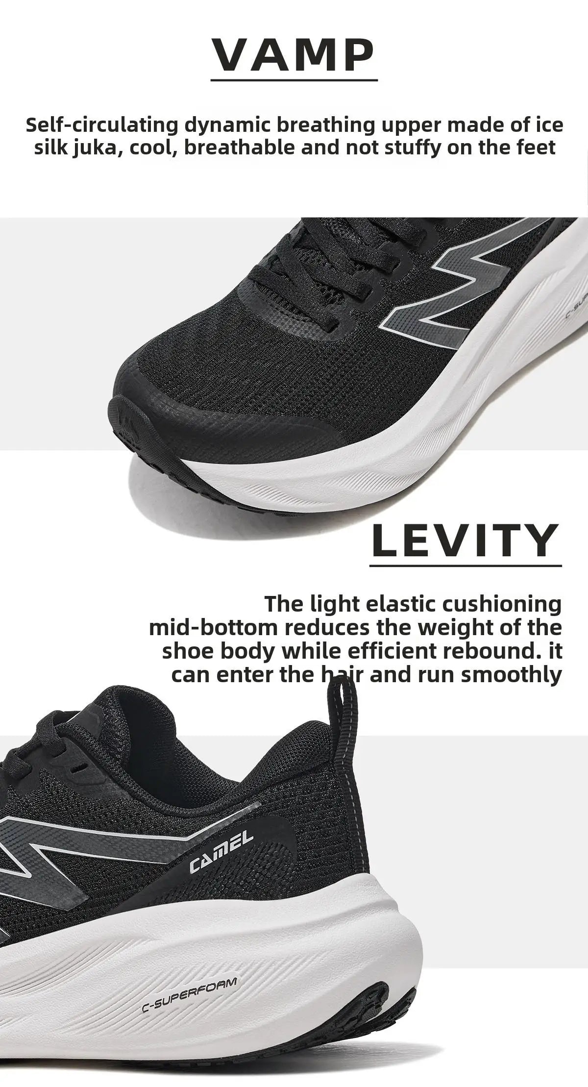 GOLDEN CAMEL CAMEL Sports Shoes Men and Women Sneakers Casual Breathable Shock Absorb Running Jogging Shoes for Men Footwear - Sun Studio