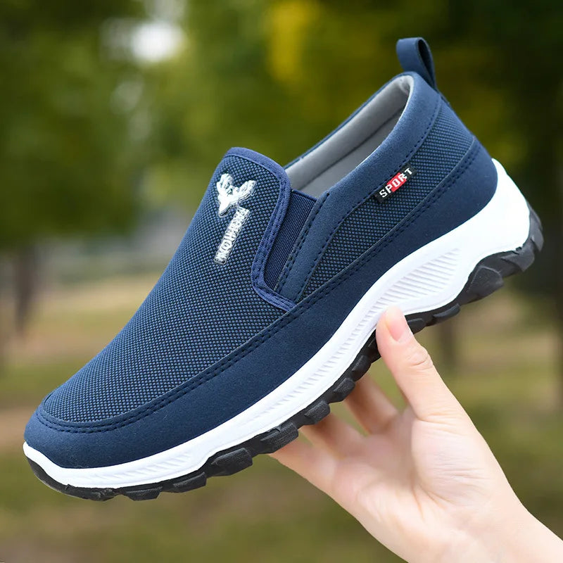 Men Running Hiking Sneakers Breathable Orthopedic Travel Plimsolls Slip On Comfortable for Outdoor Activity Hiking Walking - Sun Studio