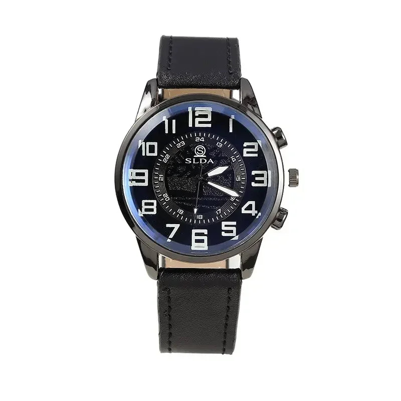 Vintage Men's Watches Sports PU Belt Watch Men's Fashion Trend Digital Student Watch Men's Quartz Watches Relogios Masculino - Sun Studio