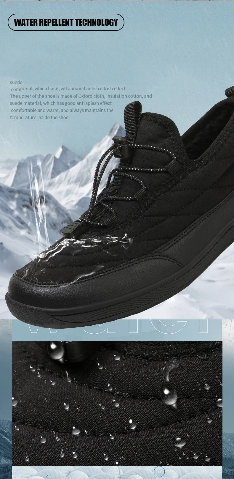 New Winter Warm Snow Barefoot Casual Shoes Waterproof Non-Slip Women Men Hiking Shoes Outdoor Warm Fur Work Ankle Shoes Big Size - Sun Studio