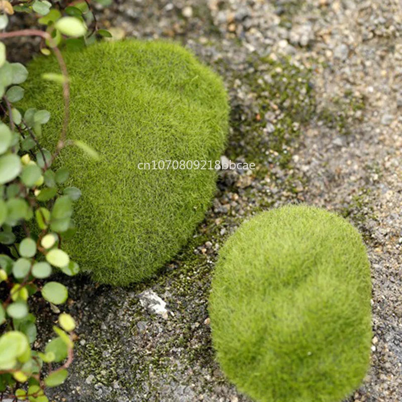 4 Size Fake Stone Artificial Moss Rocks Home Decor Simulation Plant DIY Decoration For Garden and Crafting Green Wholesale - Sun Studio