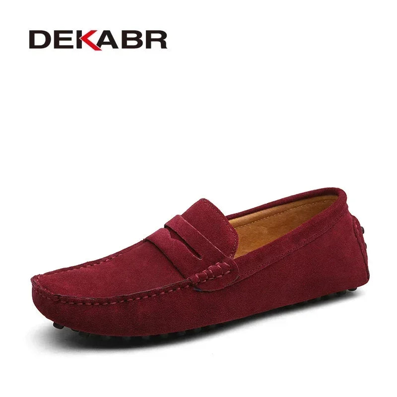 DEKABR Size 49 Men Casual Shoes Fashion Men Shoes Genuine Leather Men Loafers Moccasins Slip On Men's Flats Male Driving Shoes - Sun Studio