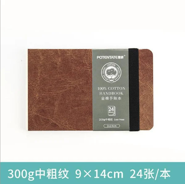 POTENTATE Watercolor 100% Cotton Paper Pad 24 Sheets10x10cm/9x14cm/13x19cm Artists Beginners Watercolor Sketchbook Drawing Paper - Sun Studio