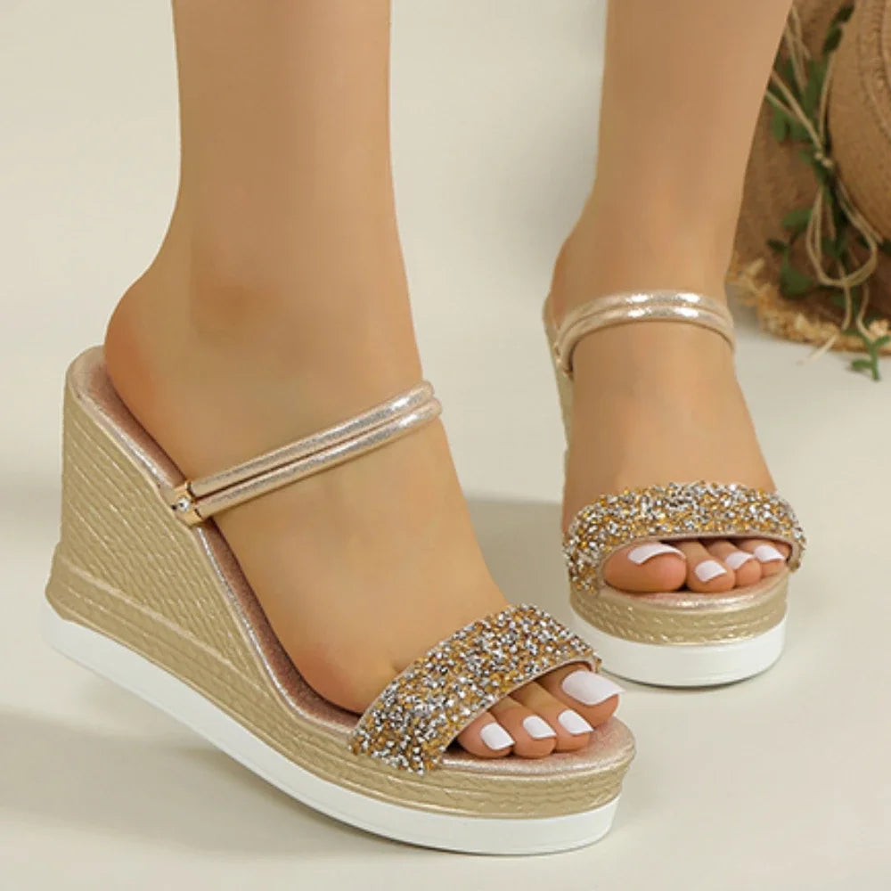 Summer Shoes for Women Wedges Sandals Women High Heels Sandals Slides Women Designers Shoes Platform Sandals Outdoor Slippers - Sun Studio