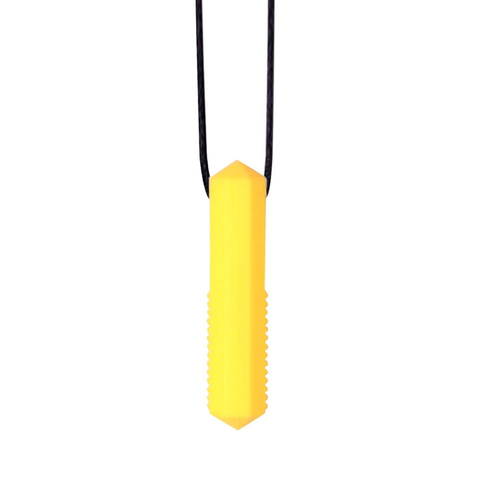 1pcs Silicone Teether Kids Chew Necklace Sensory Chewy Pendant Oral Motor Toys Therapy Tools for Autism ADHD chidren's goods - Sun Studio