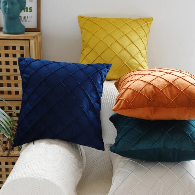 Multi-Color Velvet Cushion Cover For Sofa Living Room Soft Pillowcase Nordic Style Modern Home Decor Zipper Fundas De Cojines - Sun Studio