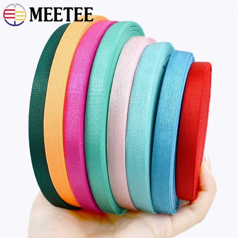 5/10/20Meters Meetee 10mm Soft Elastic Band for Swimsuit Belts Shoulder Strap Underwear Bra Notebook Tape DIY Sewing Accessories - Sun Studio
