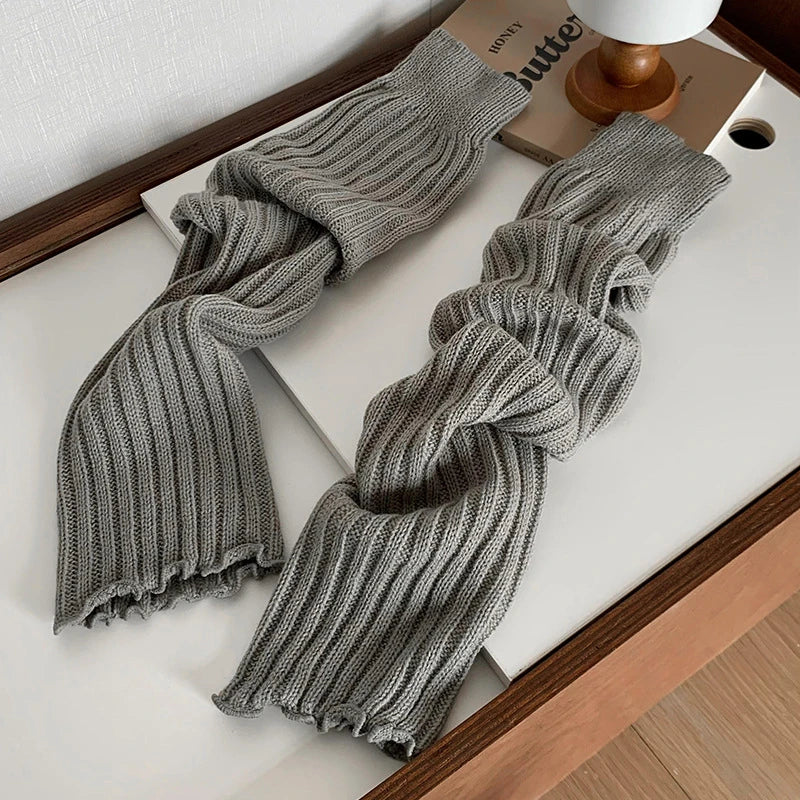 57cm Japanese Lolita Leg Warmers Winter Women Ankle Warmer Girls Gothic Long Socks Thin Knitted Female Cosplay Socks Boot Cuffs - Sun Studio