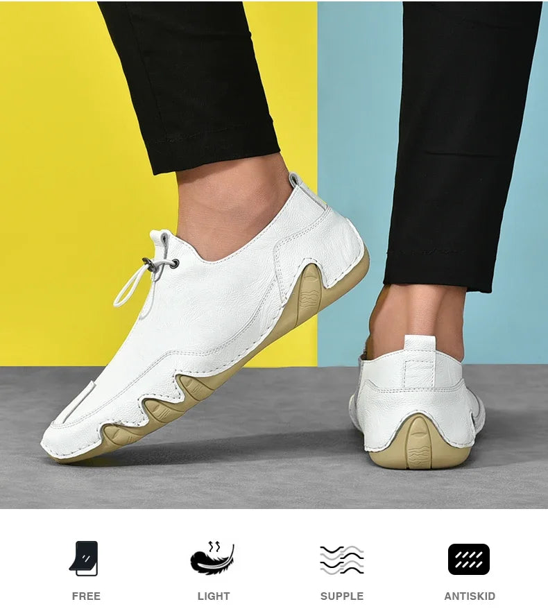 Size 38-47 Men Sneakers Leisure Comfortable Walking Genuine Leather Shoes Sports Outdoor Footwear Loafers Male Trainers 2021 - Sun Studio