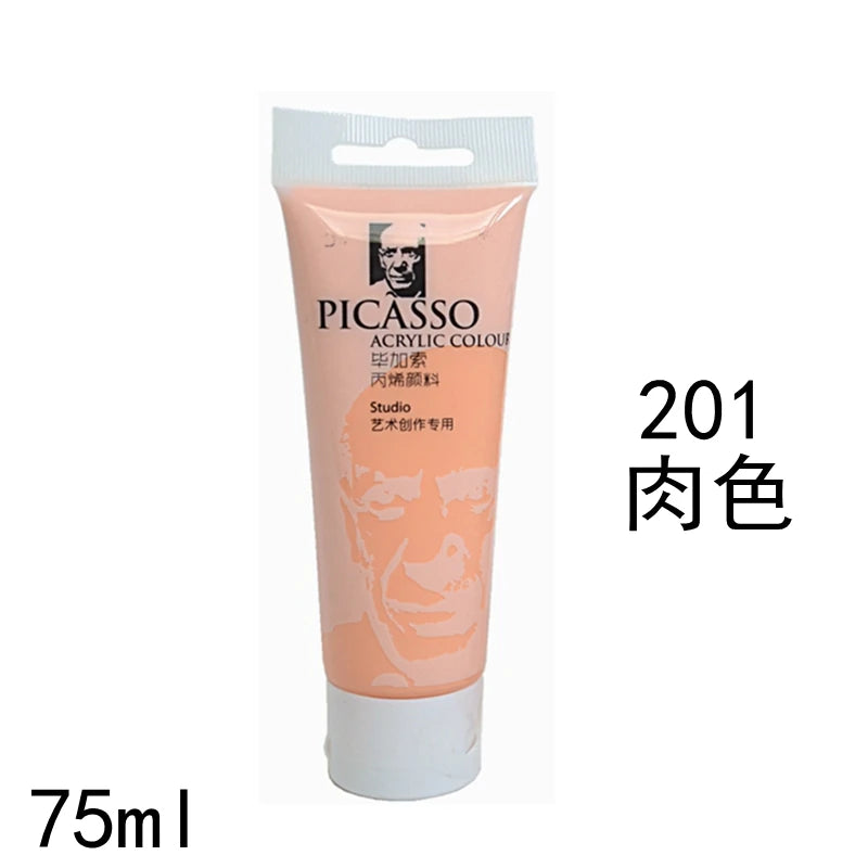 75ml Acrylfarbe Ungiftig Nicht verblassend, reiche Pigmente für Maler, Erwachsene für Leinwand Holz Ton Stoff Keramik Bastelbedarf