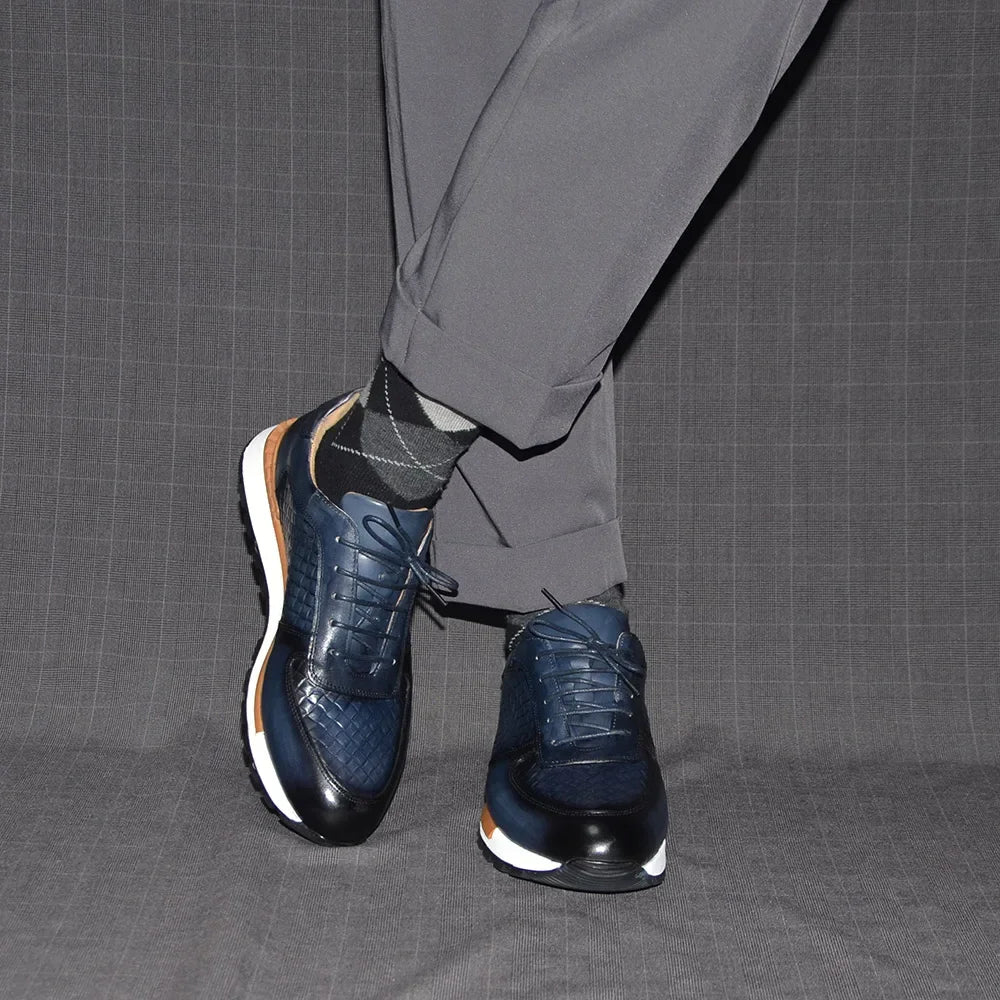 4 Farben Echtes Leder Herren Luxus Sneaker Karomuster Schnürschuhe Männer Freizeit Weiße Oxford Schuhe Angebote Frühling Herbst 2024