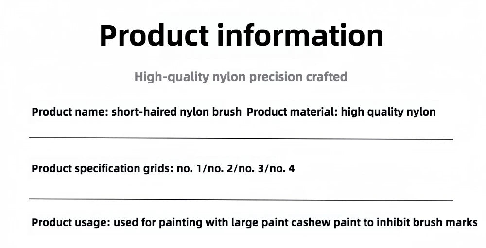 Professional Lacquer Art Brushes Set - 4pcs Short Hair Nylon Flat Brushes for Lacquerware, Oil Painting & Fine Art Tools - Sun Studio