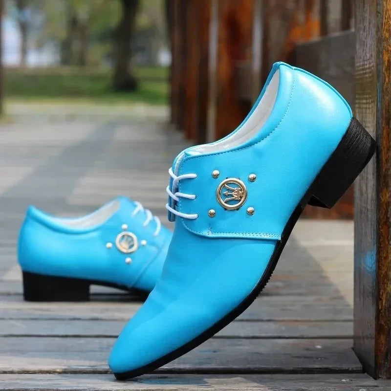 Summer Leather Shoes for Men Male Leather Fashion Business Luxury Colorful Party Dress Shoes Loafers 남성구두 Sapatos Masculinos - Sun Studio