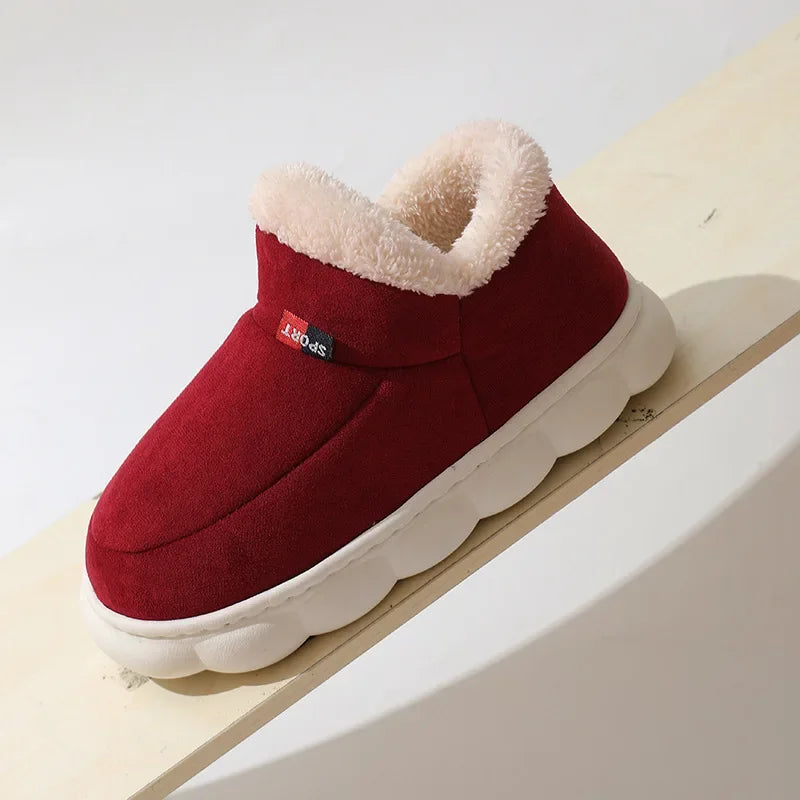 Warm Furry House Slippers Women Men Winter New Fashion Comfort Plush Slippers Home Indoor Outdoor Soft Thick Sole Cotton Shoes - Sun Studio