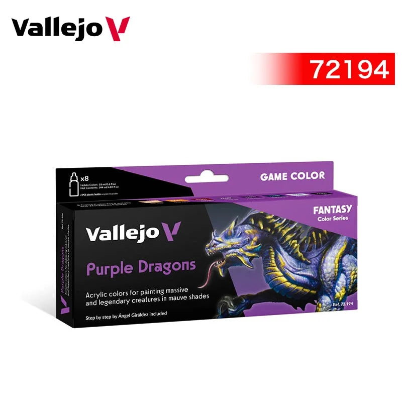 Spani AV vallejo model environmentally friendly water-based Acrylic painti set 8 * 17ml non metallic/game color wash acrylic set - Sun Studio