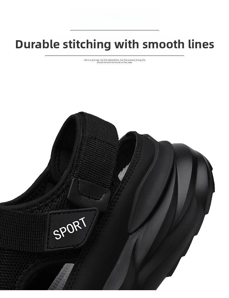Men's Breathable Hollow out Sporty Slippers Soft Bottom Casual Fashion Sandals Anti-Slip Durable Rubber Sole Comfortable Slip-On - Sun Studio
