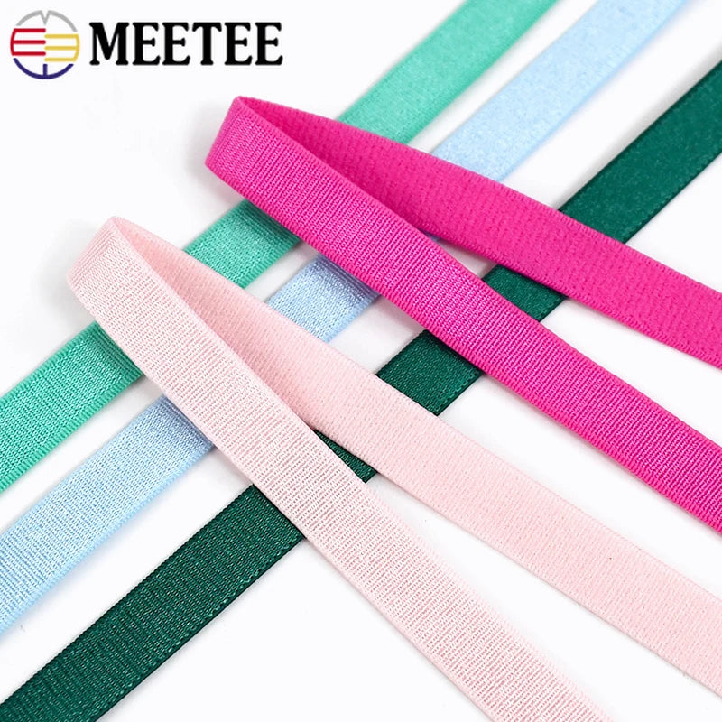 5/10/20Meters Meetee 10mm Soft Elastic Band for Swimsuit Belts Shoulder Strap Underwear Bra Notebook Tape DIY Sewing Accessories - Sun Studio