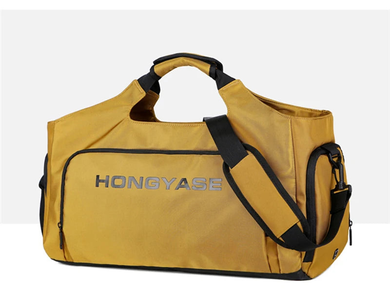 Gym Sports Bag for Men Travel Fitness Duffle Shoe Pocket Luggage Duffel Waterproof Tote Handbags Weekend Shoulder Outdoors Bag - Sun Studio